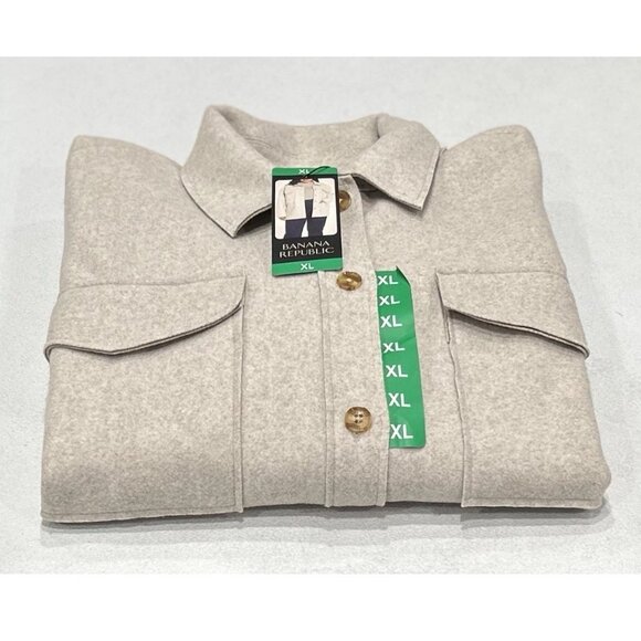 Banana Republic Women's Structured 4 Pocket Button Jacket, Tan, Size XL - Picture 4 of 4